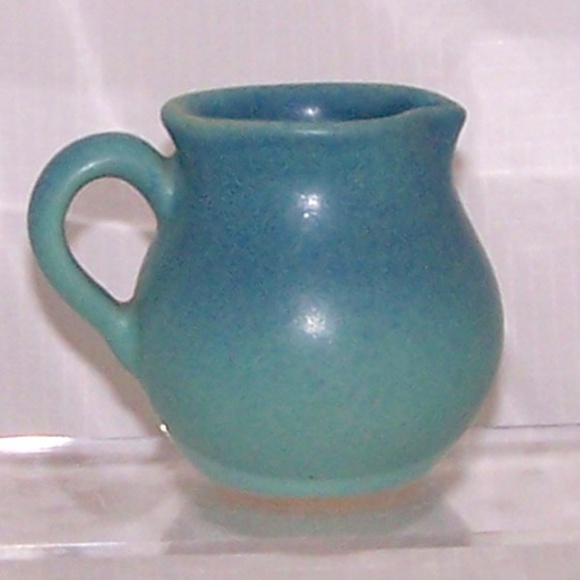 VTG Small Blue Creamer, Signed - Picture 1 of 8